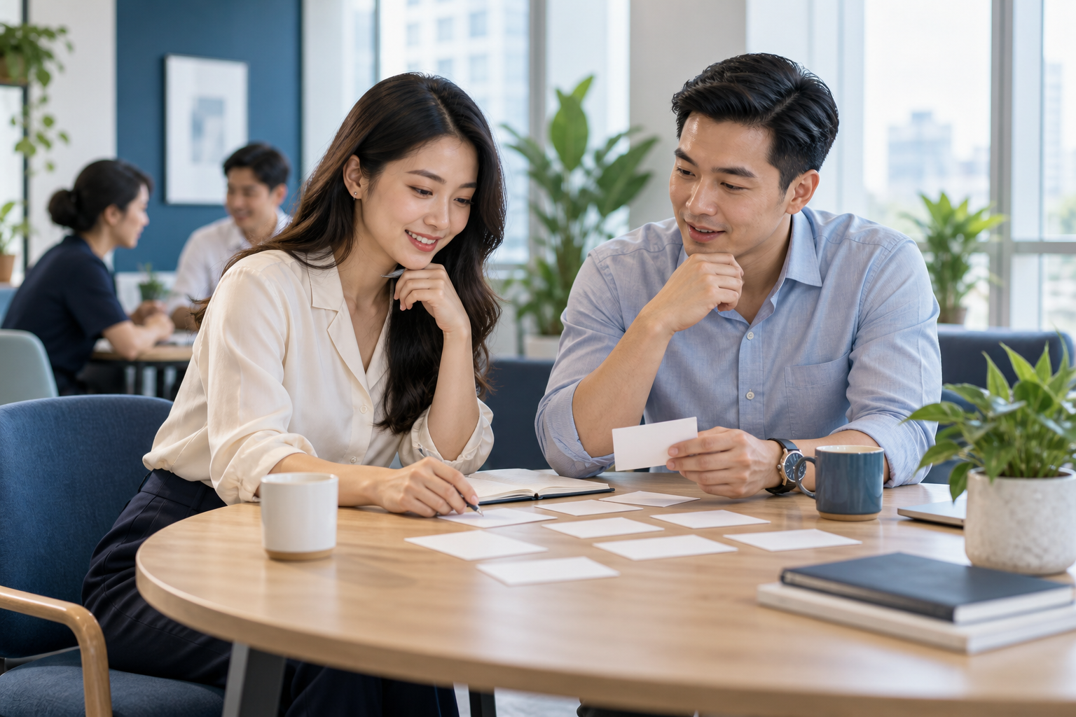 Nhân sự và quản lý trực tiếp cùng lập kế hoạch phát triển đội ngũ — minh họa AI