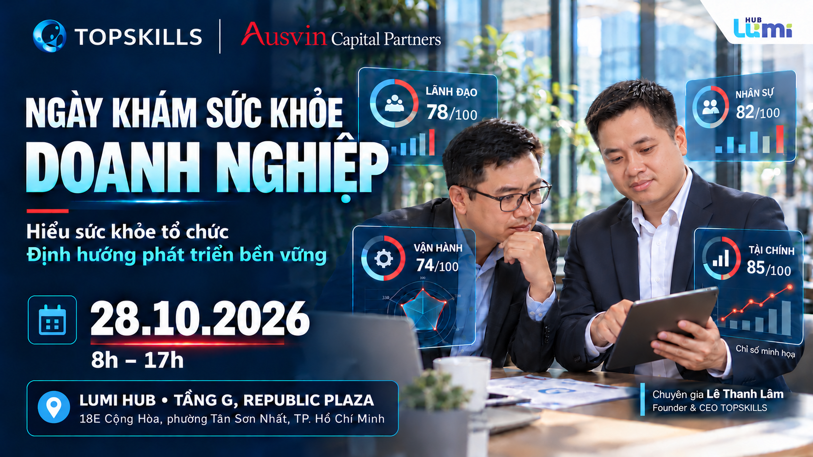 Khám sức khỏe cho chủ doanh nghiệp — 8h–17h ngày 13.10.2026 — Đăng ký ngay