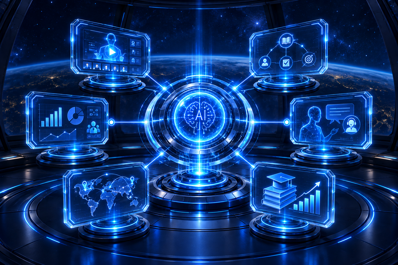 The AI-powered TMS core connects the TOPSKILLS ecosystem